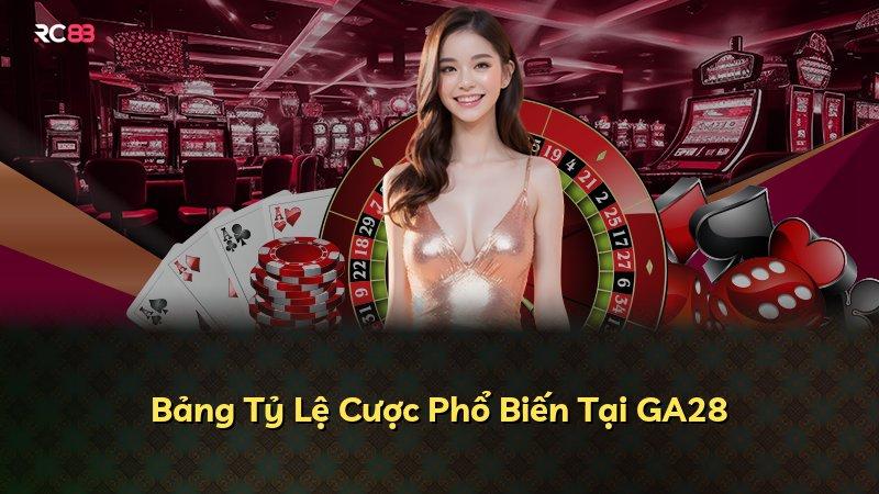 Bảng Tỷ Lệ Cược Phổ Biến Tại GA28